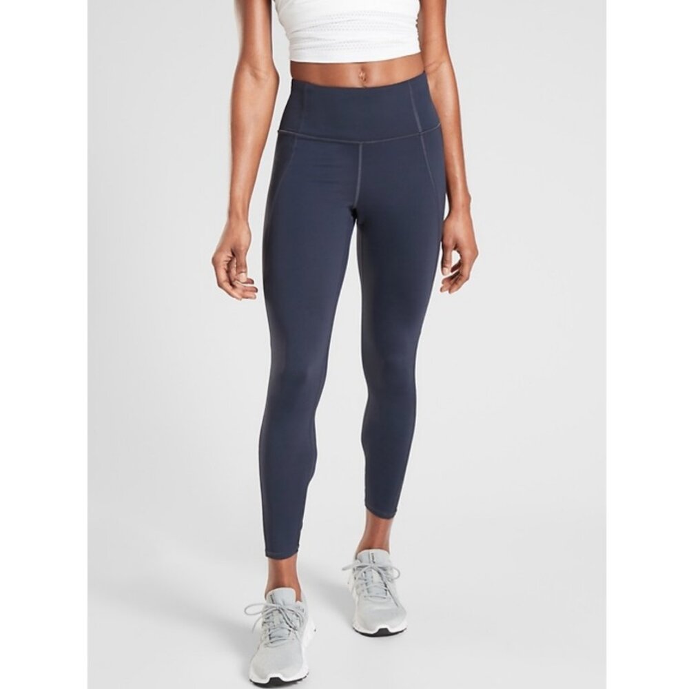 Athleta Lightening 7/8 Tight in Supersonic Navy, Size Medium